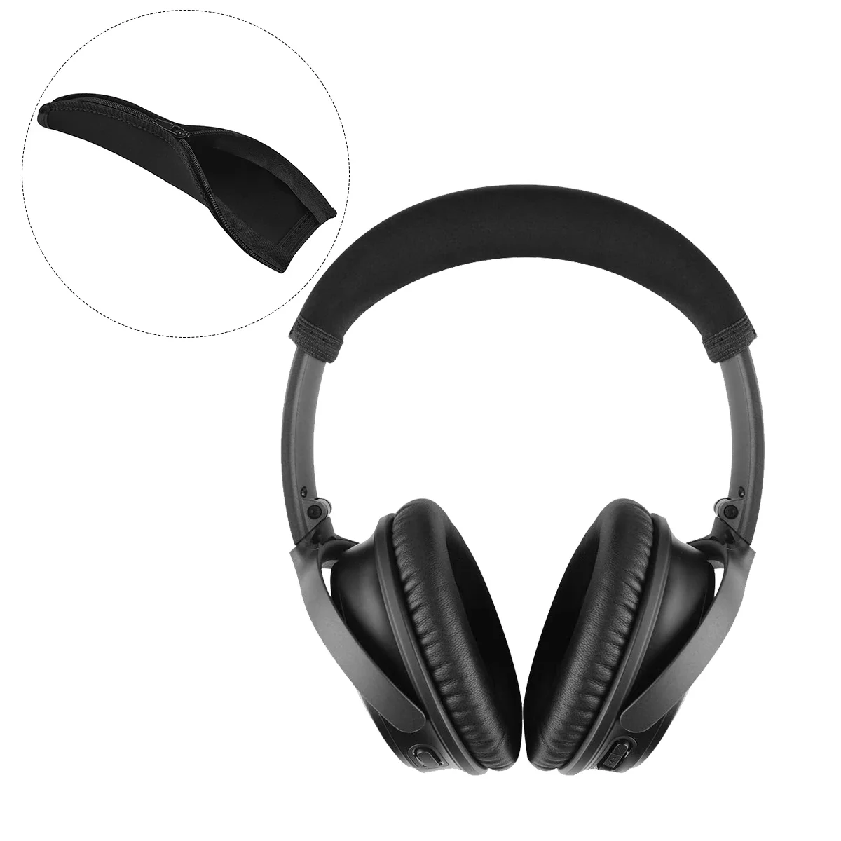 Music Headband Wireless Headphones Pad Headset Cover Zipper The Ear Earbuds Black for
Music Headband Wireless Headphones Pad Headset Cover Zipper The Ear Earbuds Black for