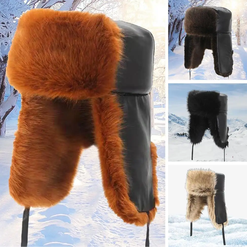 Trapper Hat - Russian Ushanka Trooper Aviator Hats Women Men Winter Fur Cossack Cap Thick Russian Hat Warm Soft Earmuff
Trapper Hat - Russian Ushanka Trooper Aviator Hats Women Men Winter Fur Cossack Cap Thick Russian Hat Warm Soft Earmuff