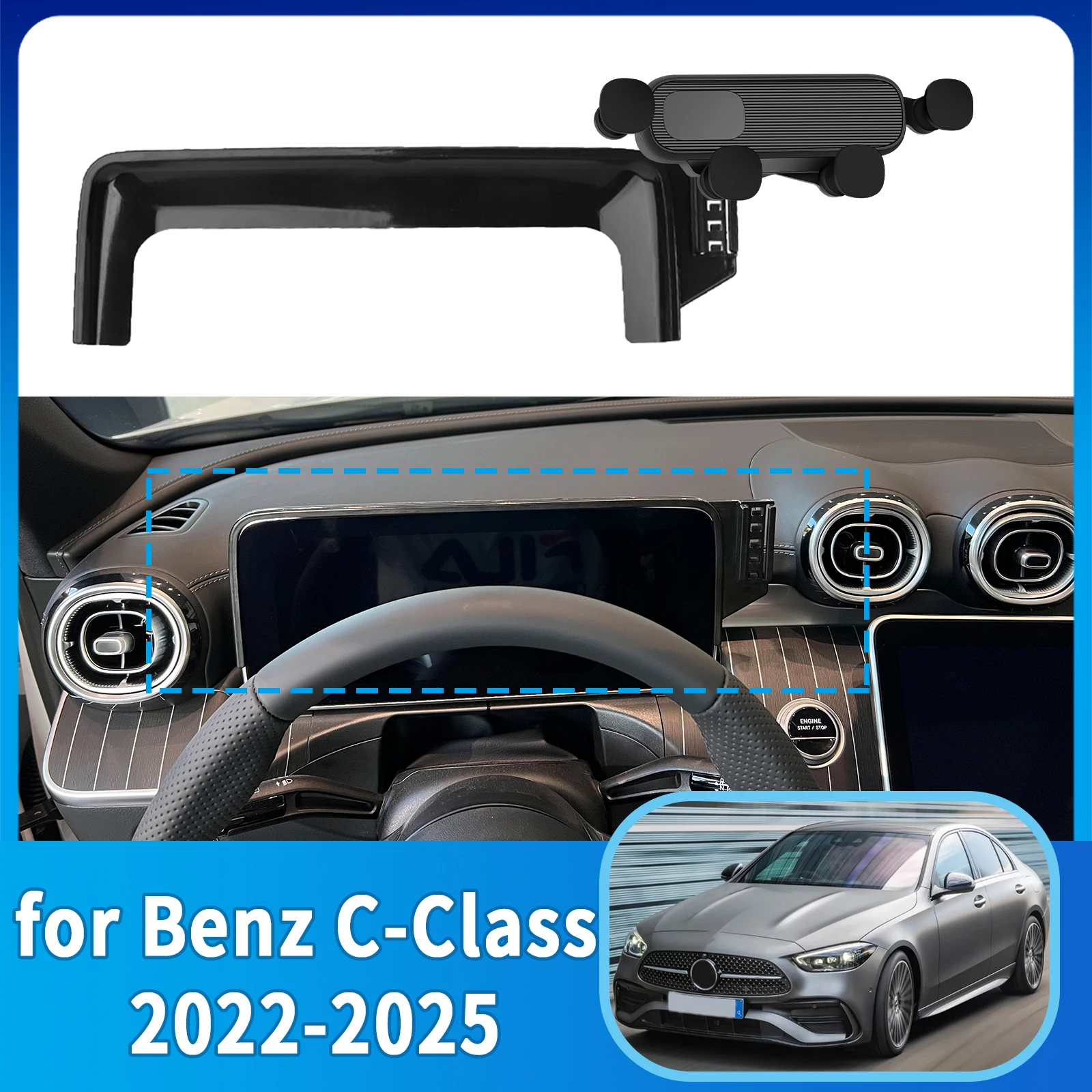 fit for Mercedes-Benz C-Class 2022-2025 C CLASS W206 Car Phone Holder, Dashboard Screen Mount Bracket Easy Installation
fit for Mercedes-Benz C-Class 2022-2025 C CLASS W206 Car Phone Holder, Dashboard Screen Mount Bracket Easy Installation