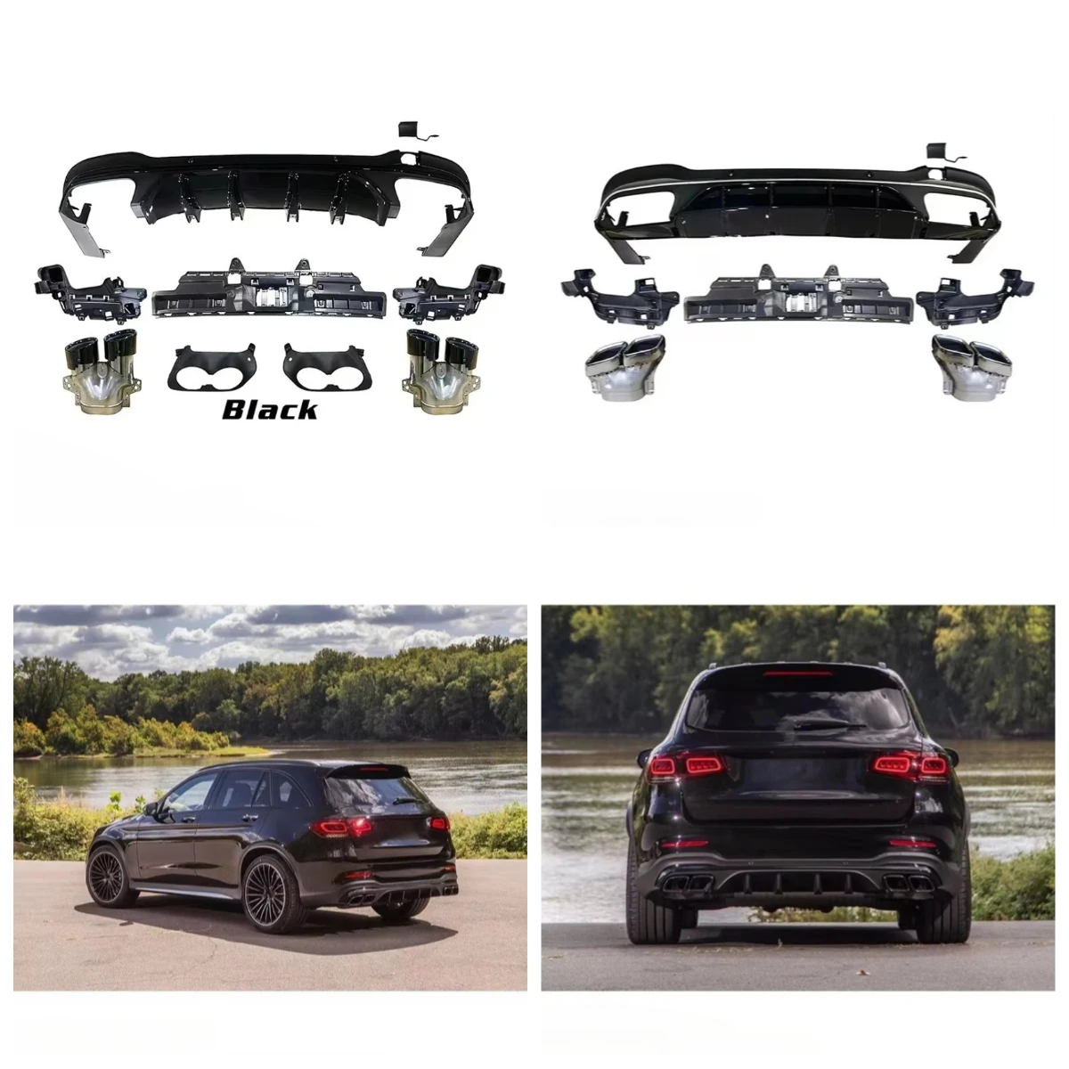 Stlf GLC63 Style Auto Bumper Body Parts Rear Diffuser For X253 2019+
Stlf GLC63 Style Auto Bumper Body Parts Rear Diffuser For X253 2019+