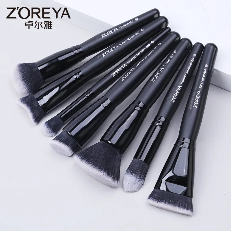 Complete Set of Black Makeup Brushes - Foundation Blush Loose Powder Cosmetic Tools
Complete Set of Black Makeup Brushes - Foundation Blush Loose Powder Cosmetic Tools