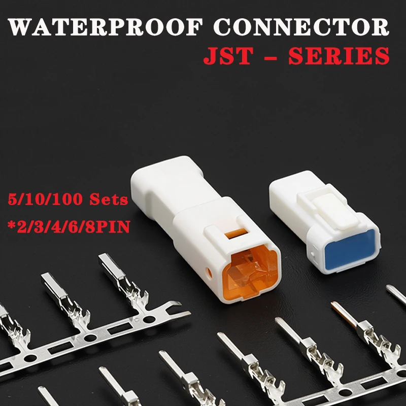 5/10/100 Sets JST02R-JWPF-VSLE Micro Automotive Snap Connector 2/3/4/6/8 Pin Waterproof Housing Wire Plugs Socket With Terminals
5/10/100 Sets JST02R-JWPF-VSLE Micro Automotive Snap Connector 2/3/4/6/8 Pin Waterproof Housing Wire Plugs Socket With Terminals