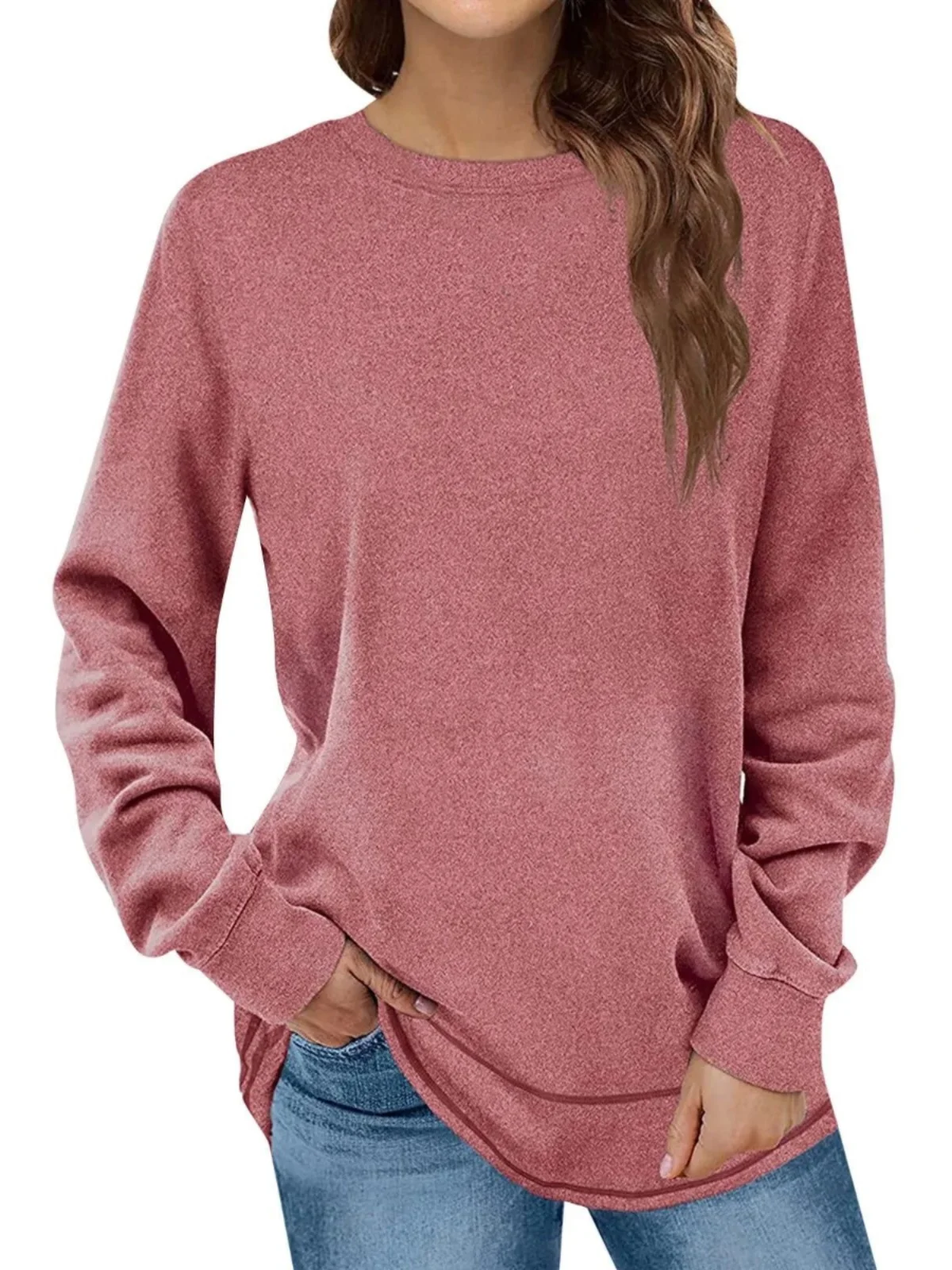 Повседневная футболка с длинным рукавом и круглым вырезом, свободного кроя, удобная, дышащая, модная, на весну, лето, осень, базовая модель.
Повседневная футболка с длинным рукавом и круглым вырезом, свободного кроя, удобная, дышащая, модная, на весну, лето, осень, базовая модель.