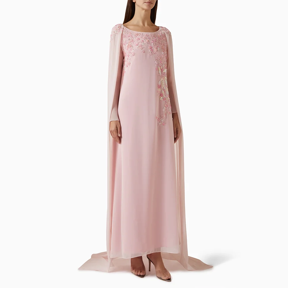 Вечернее платье с круглым вырезом и длинными рукавами, плиссированное, из шифона, А-силуэта, длиной до щиколотки, с шалью, с цветочным принтом, элегантное праздничное платье
Вечернее платье с круглым вырезом и длинными рукавами, плиссированное, из шифона, А-силуэта, длиной до щиколотки, с шалью, с цветочным принтом, элегантное праздничное платье