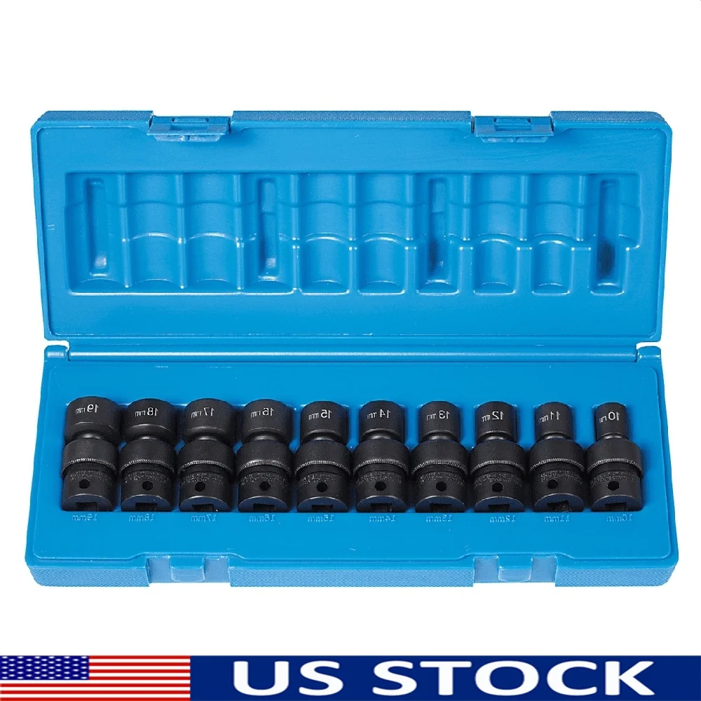 3/8 Drive 12 Point Metric Universal Socket Set Heavy Duty Mechanics Tool 1610UM 1 lb
3/8 Drive 12 Point Metric Universal Socket Set Heavy Duty Mechanics Tool 1610UM 1 lb