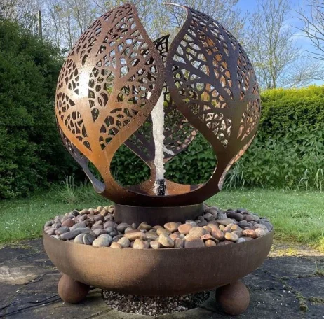 Corten Steel Water Fountain Outdoor Sculpture Waterfall Custom Sphere Water Feature
Corten Steel Water Fountain Outdoor Sculpture Waterfall Custom Sphere Water Feature
