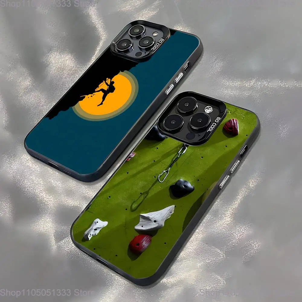 Rock Climbing Wall Phone Case For iPhone 17,16,15,14,13,12,11,Pro,XS,Max,Plus,Mini,SE Black Candy Matte Shockproof Cover 
Rock Climbing Wall Phone Case For iPhone 17,16,15,14,13,12,11,Pro,XS,Max,Plus,Mini,SE Black Candy Matte Shockproof Cover