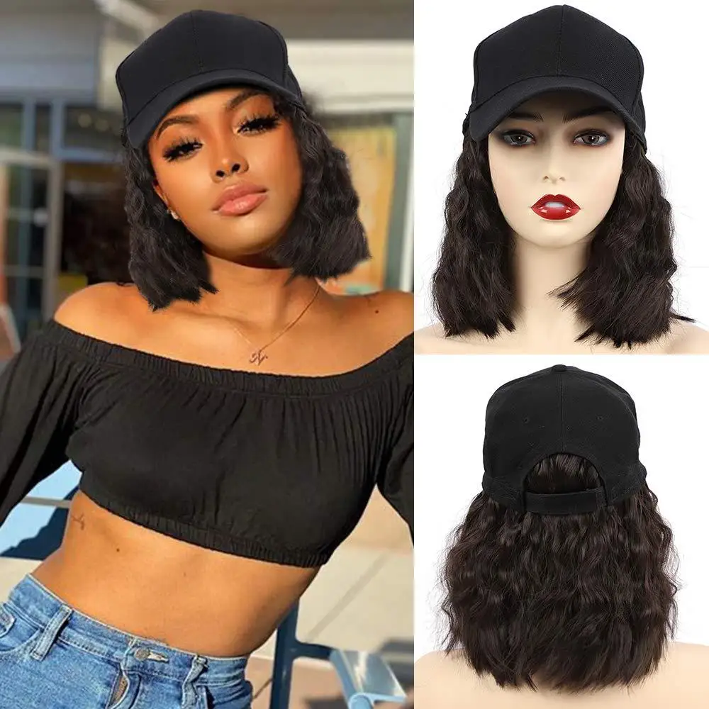 Synthetic Short Curly Hair Wig With Baseball Cap For Women Naturally Connect Cotton Hat
Synthetic Short Curly Hair Wig With Baseball Cap For Women Naturally Connect Cotton Hat