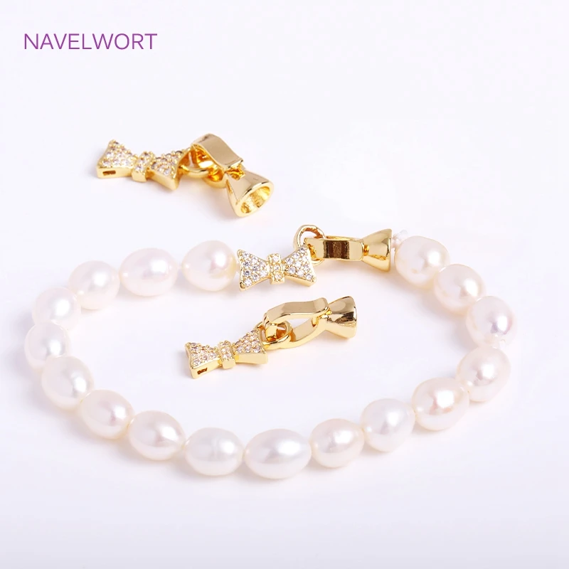 18K Gold Plated Bowknot Connector For Bracelet Making,Brass Metal Inlaid Zircon Cute Accessories DIY Jewelry Making Supplies
18K Gold Plated Bowknot Connector For Bracelet Making,Brass Metal Inlaid Zircon Cute Accessories DIY Jewelry Making Supplies