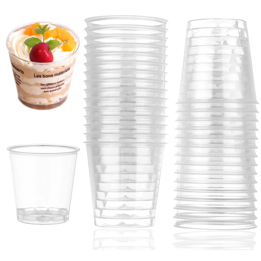 30Pcs/Pack Round Reusable Plastic Shot Glasses Dessert Cups Disposable Glass Drinks Wedding Party Decorations Supplies
30Pcs/Pack Round Reusable Plastic Shot Glasses Dessert Cups Disposable Glass Drinks Wedding Party Decorations Supplies