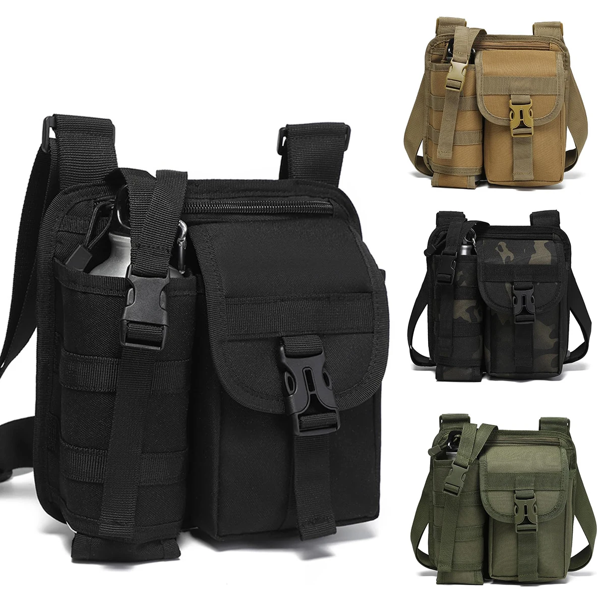 Tactical Military Backpack Crossbody Chest Bag Shouldr Bag with Water Bottle Holder for Outdoor Camping Fishing Riding Sports
Tactical Military Backpack Crossbody Chest Bag Shouldr Bag with Water Bottle Holder for Outdoor Camping Fishing Riding Sports