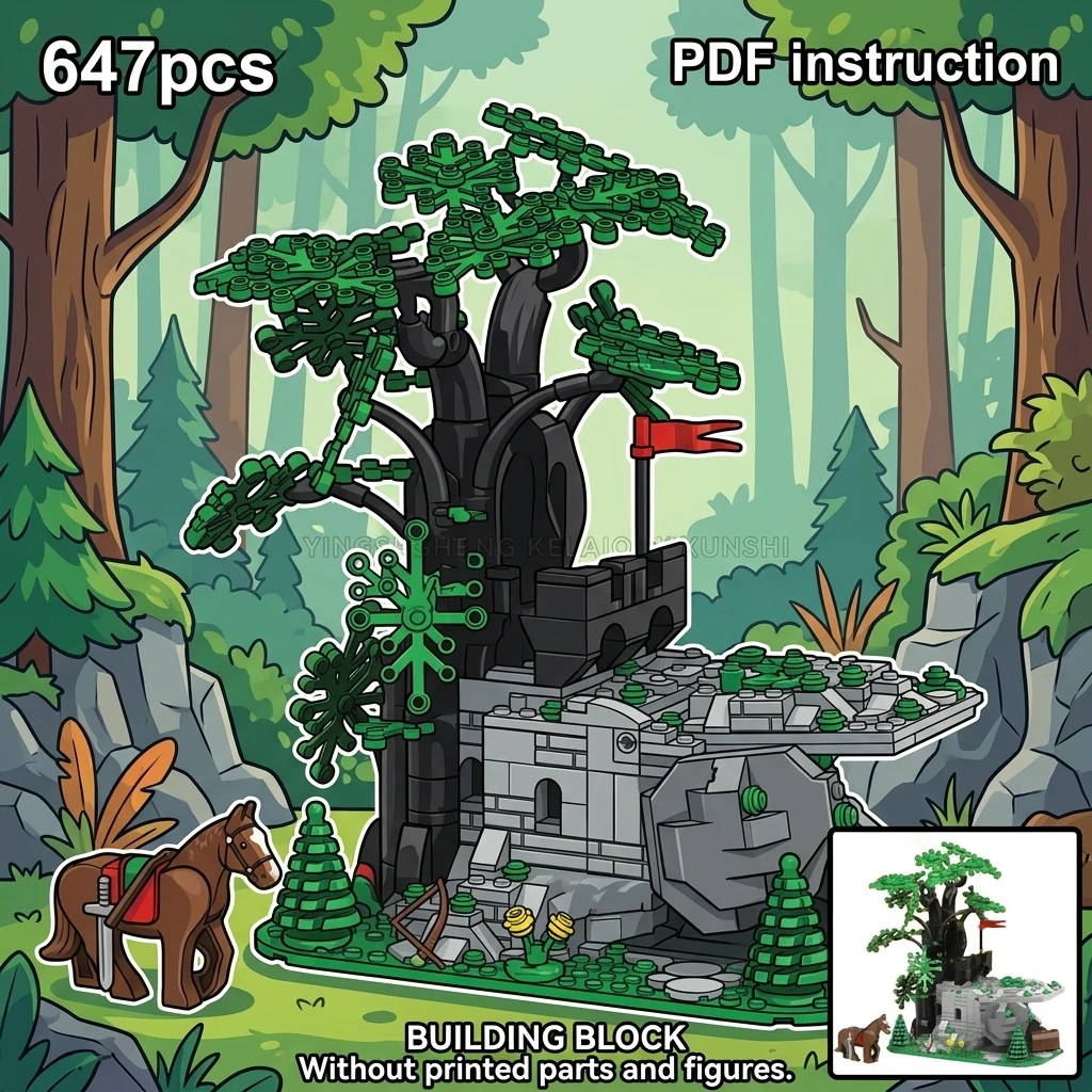 MOC Medieval Forest Castle Outpost Building Blocks Ranger Camouflage Stronghold Diorama Display Architecture Adult Brick Set
MOC Medieval Forest Castle Outpost Building Blocks Ranger Camouflage Stronghold Diorama Display Architecture Adult Brick Set