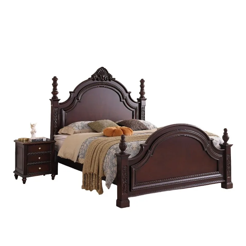 solid wood bed 1.8 meters antique double master bedroom retro simple soft bag large leather bed high bedside wedding bed
solid wood bed 1.8 meters antique double master bedroom retro simple soft bag large leather bed high bedside wedding bed