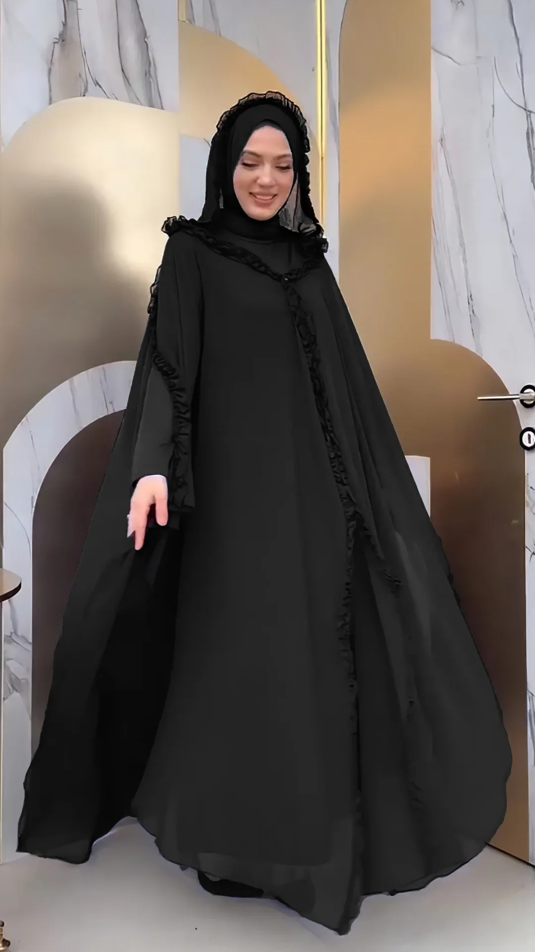 African Abaya Dubai Kaftan Muslim Chiffon Dress Evening Dresses 2 Pieces Set Women Kimono Robe Caftan Islamic Clothing Djellaba
African Abaya Dubai Kaftan Muslim Chiffon Dress Evening Dresses 2 Pieces Set Women Kimono Robe Caftan Islamic Clothing Djellaba