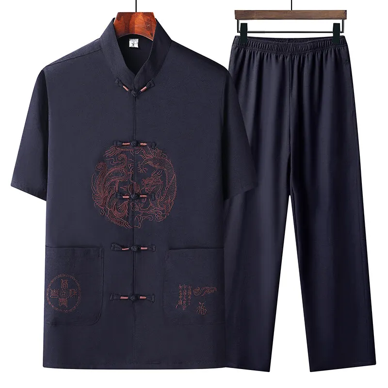 High quality shirts (Shirt + trousers) 2025 summer new fashion men shirt short sleeve shirts mens sets male Two Piece M-4XL
High quality shirts (Shirt + trousers) 2025 summer new fashion men shirt short sleeve shirts mens sets male Two Piece M-4XL