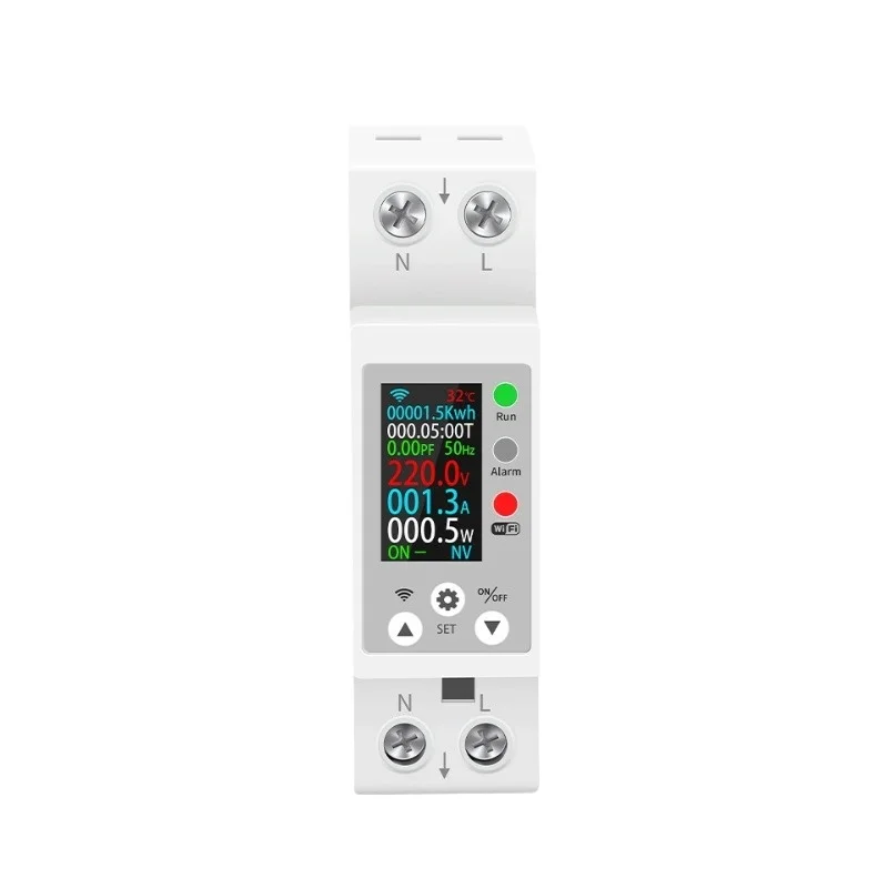WiFi Smart Energy Meter, 1P Din Rail Voltage Current Power Monitor, Remote Control, Overload Protection
WiFi Smart Energy Meter, 1P Din Rail Voltage Current Power Monitor, Remote Control, Overload Protection