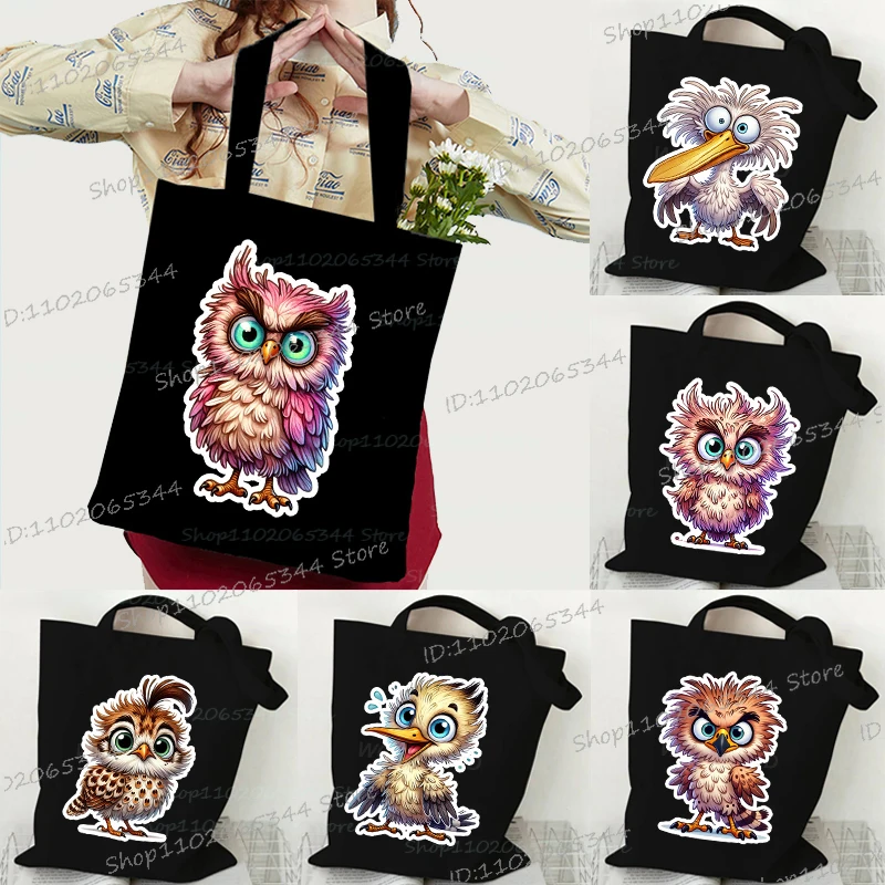 Canvas Shoulder Women's Cartoon Animal Tote Bag Funny Owl Chicken Duck Design Shoppin Bags for Female Travel Kids Handbags
Canvas Shoulder Women's Cartoon Animal Tote Bag Funny Owl Chicken Duck Design Shoppin Bags for Female Travel Kids Handbags