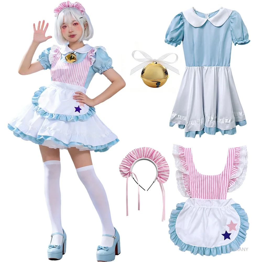 Sweet Temptation Maid Costume Pink Blue Lolita Style Roleplay Outfit Carnival Party Japanese Anime Game Cute Girl Dress Uniform
Sweet Temptation Maid Costume Pink Blue Lolita Style Roleplay Outfit Carnival Party Japanese Anime Game Cute Girl Dress Uniform