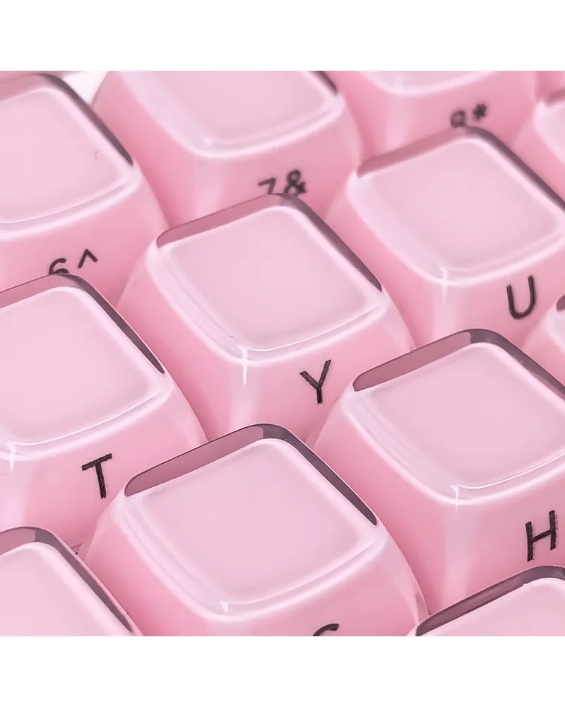 Pink keycap MDA height small full set of 130 keys PC transparent magnetic axis keyboard
Pink keycap MDA height small full set of 130 keys PC transparent magnetic axis keyboard