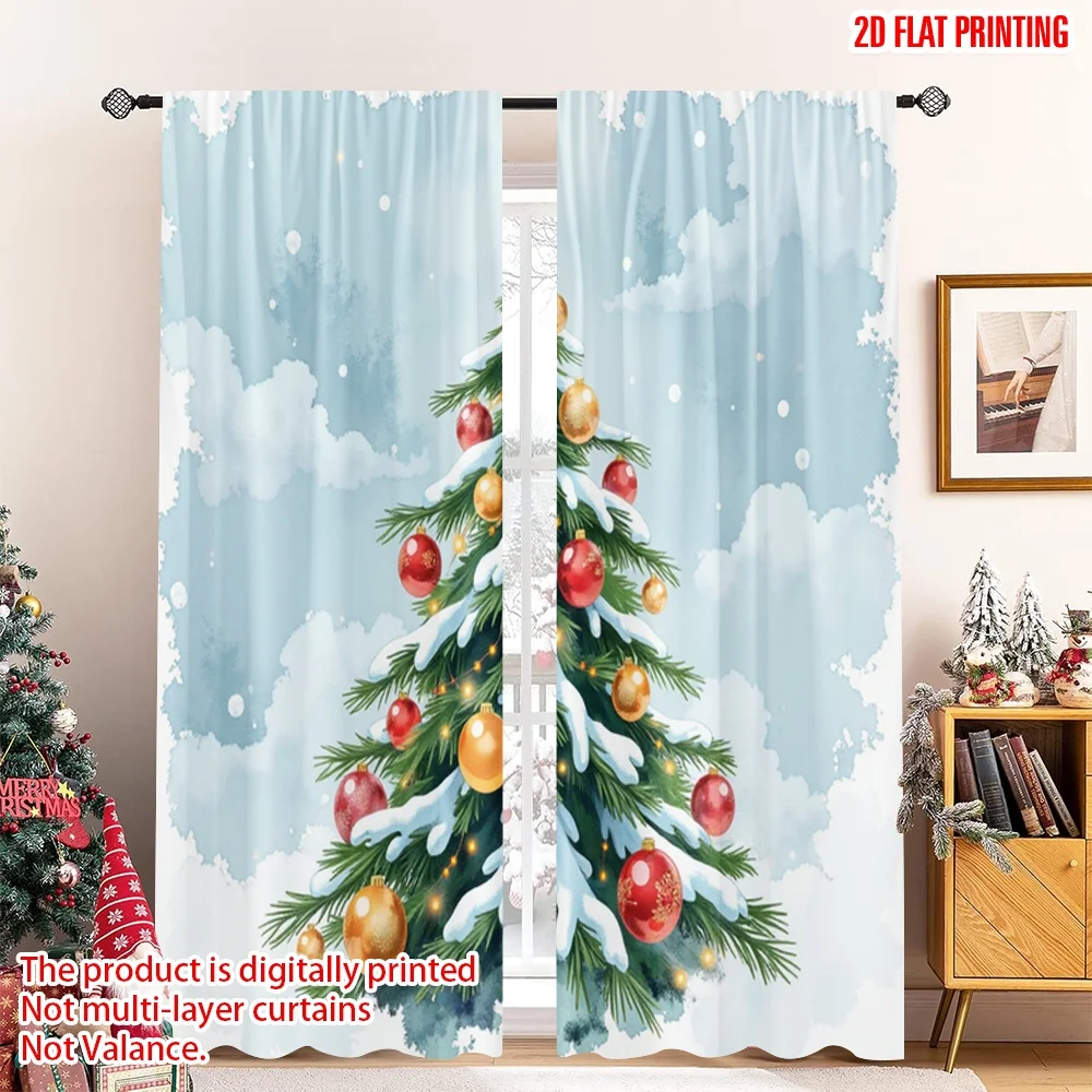 2pcs 2D flat printing Merry Christmas Curtains Christmas Tree Baubles Festive Polyester Without Electricity Festive Wall Decor
2pcs 2D flat printing Merry Christmas Curtains Christmas Tree Baubles Festive Polyester Without Electricity Festive Wall Decor
