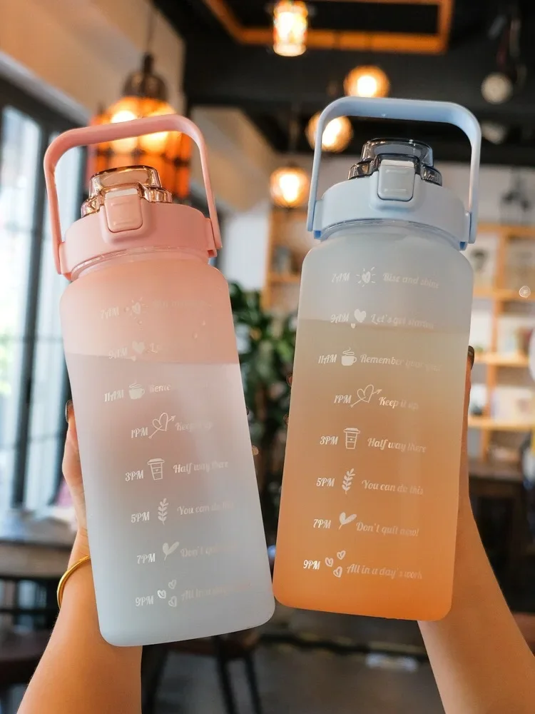 Sports Water Bottle 2 Liters Bottle Drinking Plastic Large Portable Travel Fitness Cup High Value Big Fat Cup Adult Universal
Sports Water Bottle 2 Liters Bottle Drinking Plastic Large Portable Travel Fitness Cup High Value Big Fat Cup Adult Universal