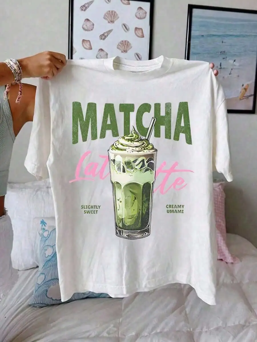 Womens Matcha Lover Letter Print Round Neck Short Sleeve Cotton T-Shirt
Womens Matcha Lover Letter Print Round Neck Short Sleeve Cotton T-Shirt