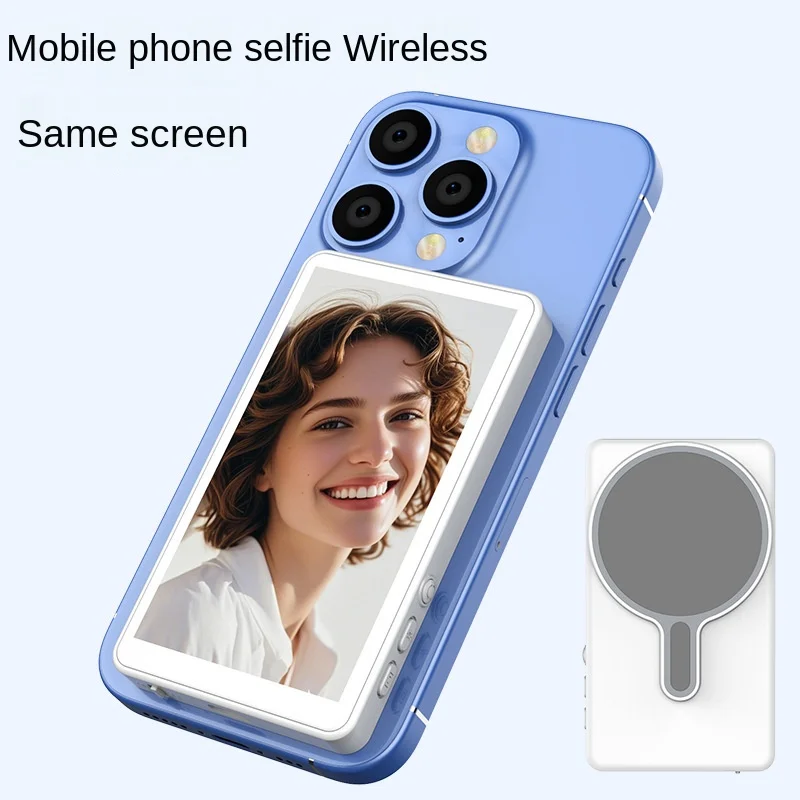 Mobile Selfie Wireless Screen Mirroring Device, Rear Camera, Live Streaming, Selfies, Magnetic Attraction Screen Sharing Device
Mobile Selfie Wireless Screen Mirroring Device, Rear Camera, Live Streaming, Selfies, Magnetic Attraction Screen Sharing Device