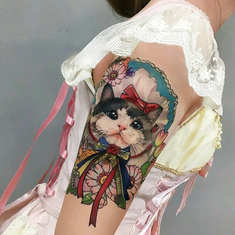 Мультяшная горничная, кошка, временные татуировки, большой размер, милая татуировка на талии, рука, боди-арт, водонепроницаемая переводная поддельная татуировка, наклейка для женщин и мужчин
Мультяшная горничная, кошка, временные татуировки, большой размер, милая татуировка на талии, рука, боди-арт, водонепроницаемая переводная поддельная татуировка, наклейка для женщин и мужчин