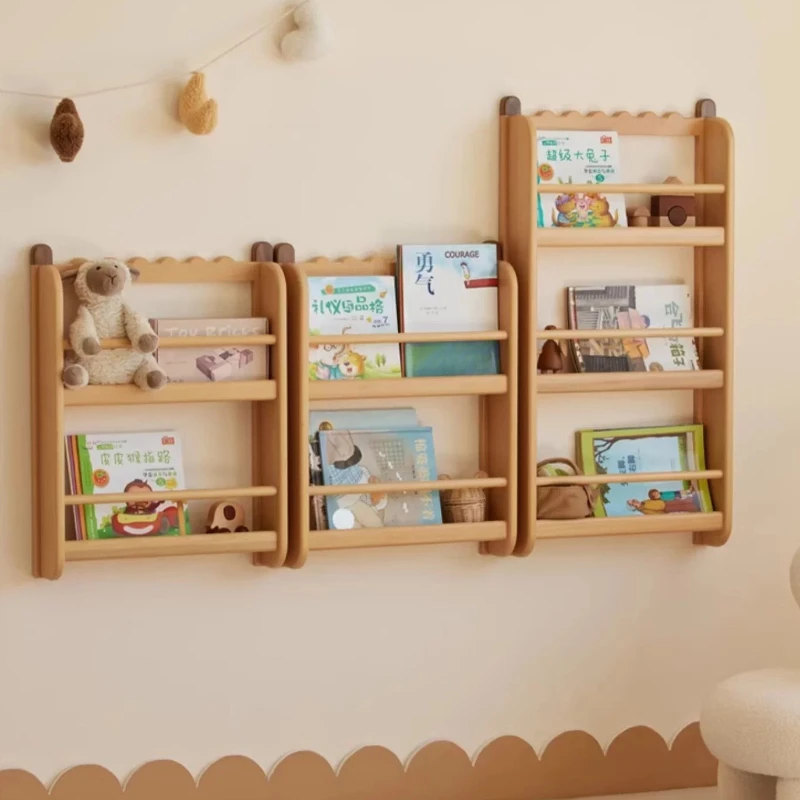 Solid Wood Wall Mounted Bookshelf, Multi-Tier Children's Picture Book Rack, Space-Saving Nursery Organizer for Bedroom Wall
Solid Wood Wall Mounted Bookshelf, Multi-Tier Children's Picture Book Rack, Space-Saving Nursery Organizer for Bedroom Wall