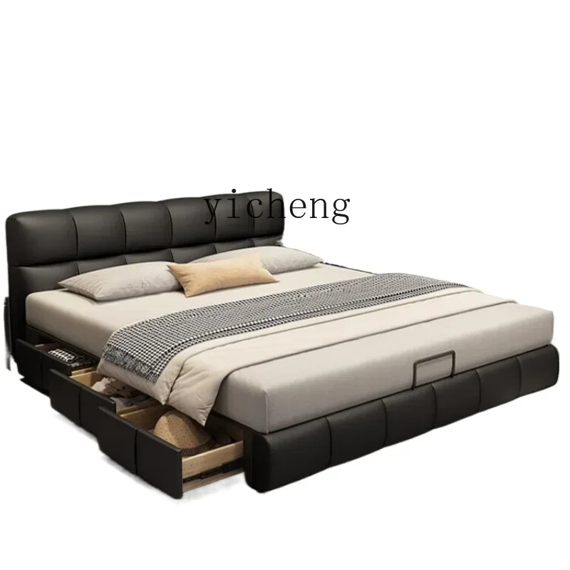modern minimalist puff bed master bedroom small apartment storage double wedding bed minimalist leather bed
modern minimalist puff bed master bedroom small apartment storage double wedding bed minimalist leather bed
