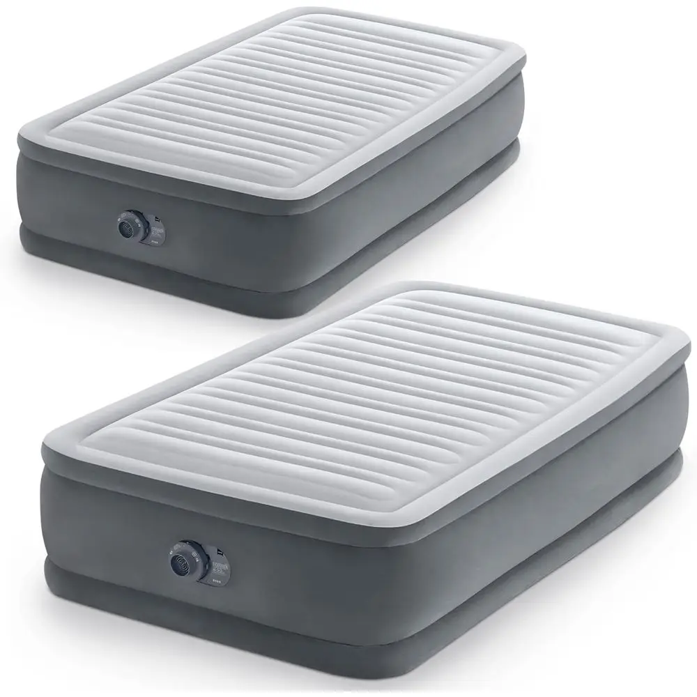 2-Pack Twin Size Deluxe Plush Air Mattress with Built-in Pump and Portable Carry Case, Gray
2-Pack Twin Size Deluxe Plush Air Mattress with Built-in Pump and Portable Carry Case, Gray