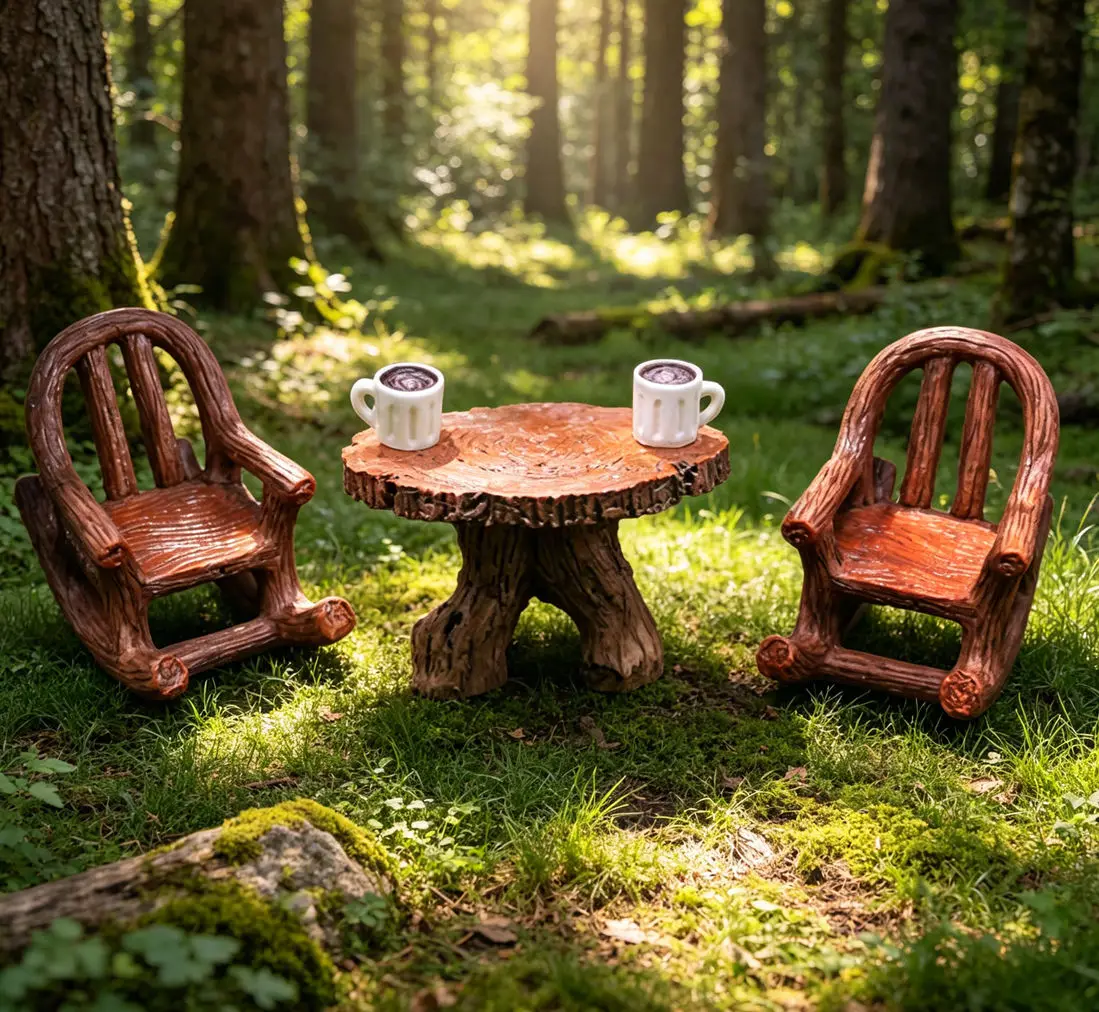 Mini Resin Rocking Chair Table Set,Simulation Garden Coffee Furniture,DIY Accessories for Micro Landscape&Dollhouse Scene Layout
Mini Resin Rocking Chair Table Set,Simulation Garden Coffee Furniture,DIY Accessories for Micro Landscape&Dollhouse Scene Layout