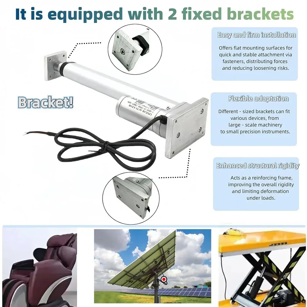 Электрический линейный привод 1500N, 150 кг, 330 фунтов, сверхмощный двигатель постоянного тока 12 В, ход 50-300 мм, 10 мм/с, с фиксированной верхней и нижней пластиной
Электрический линейный привод 1500N, 150 кг, 330 фунтов, сверхмощный двигатель постоянного тока 12 В, ход 50-300 мм, 10 мм/с, с фиксированной верхней и нижней пластиной