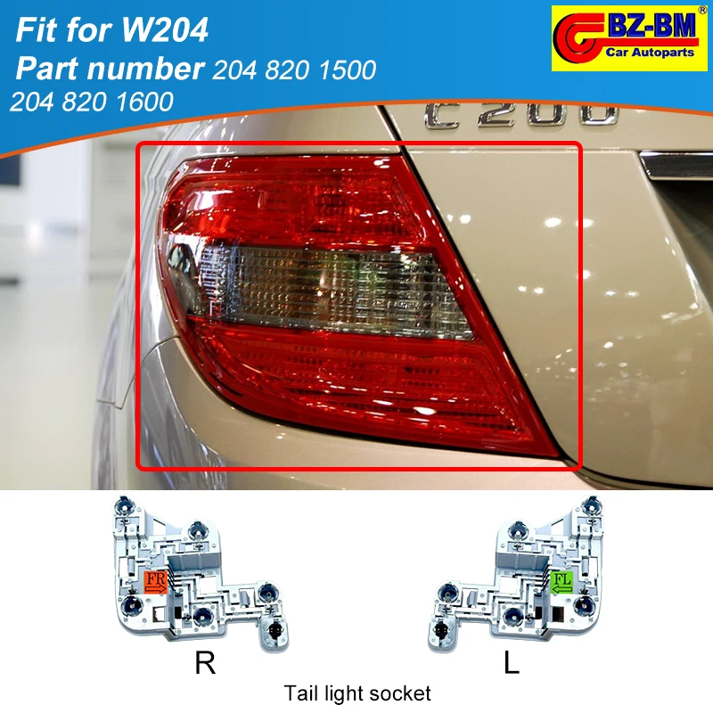 Патрон лампы заднего фонаря седана для Mercedes W204 OEM 2048201500 2048201600, держатель лампы заднего фонаря автомобиля 
Патрон лампы заднего фонаря седана для Mercedes W204 OEM 2048201500 2048201600, держатель лампы заднего фонаря автомобиля