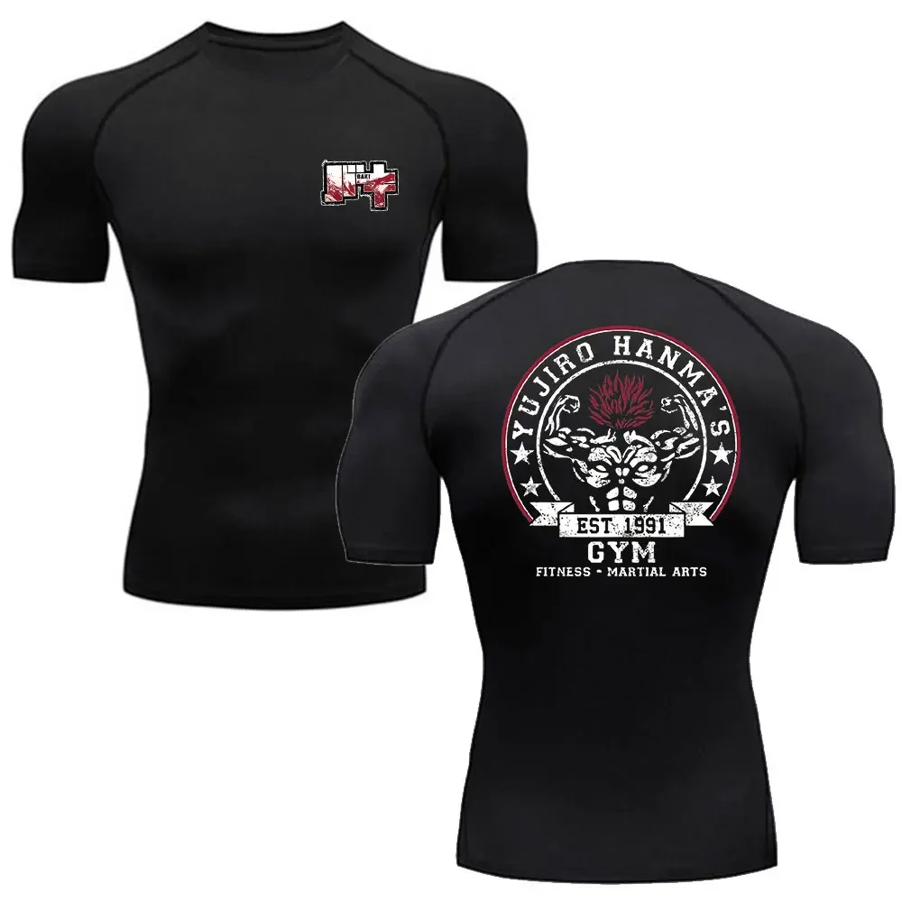 Anime Baki Hanma Men Running Sport T-Shirt Gym Fitness Short Sleeve Slim Compression Shirt Jogging Training Shorts Tops Clothing
Anime Baki Hanma Men Running Sport T-Shirt Gym Fitness Short Sleeve Slim Compression Shirt Jogging Training Shorts Tops Clothing