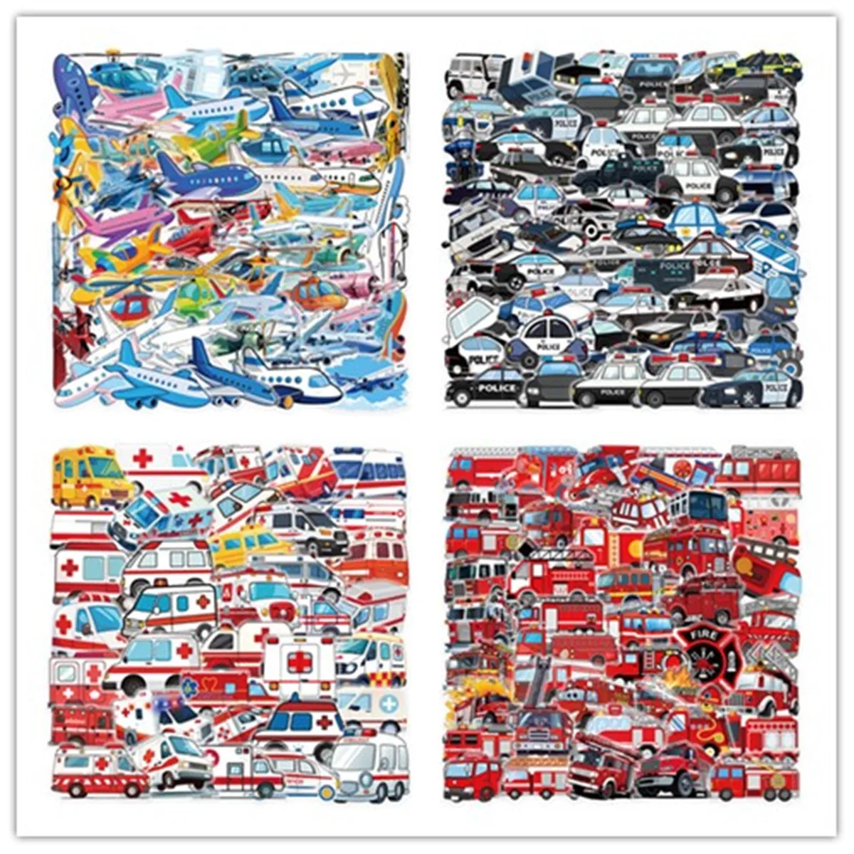 50-200PCS Cartoon Transparent PET Hybrid Fire Truck Ambulance Police Car Aircraft Stickers Graffiti Decor Car Stationery Sticker
50-200PCS Cartoon Transparent PET Hybrid Fire Truck Ambulance Police Car Aircraft Stickers Graffiti Decor Car Stationery Sticker