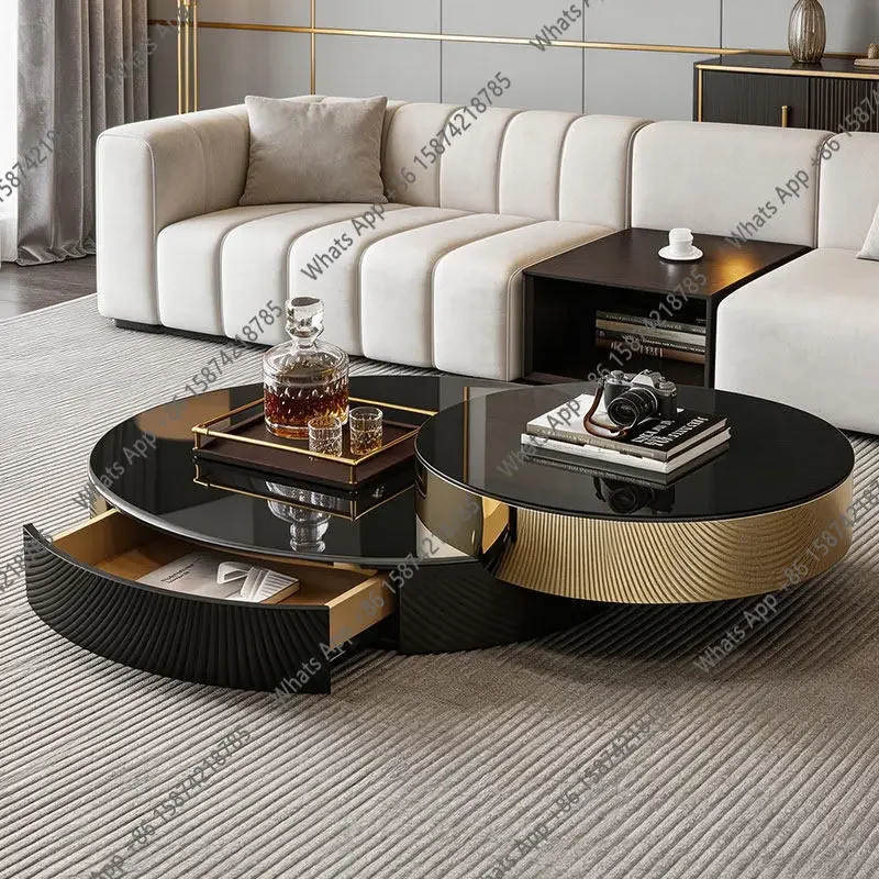 N65 Italian light luxury coffee table post-modern high-end living room creative rotatable small apartment double-layer minimalis
N65 Italian light luxury coffee table post-modern high-end living room creative rotatable small apartment double-layer minimalis
