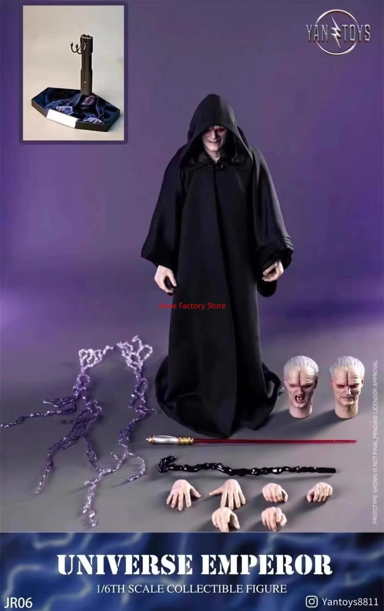 In Stock Yantoys 1/6 JR06 Sith Emperor 12-inch Full Set Action Figure Model Toys Gifts
In Stock Yantoys 1/6 JR06 Sith Emperor 12-inch Full Set Action Figure Model Toys Gifts