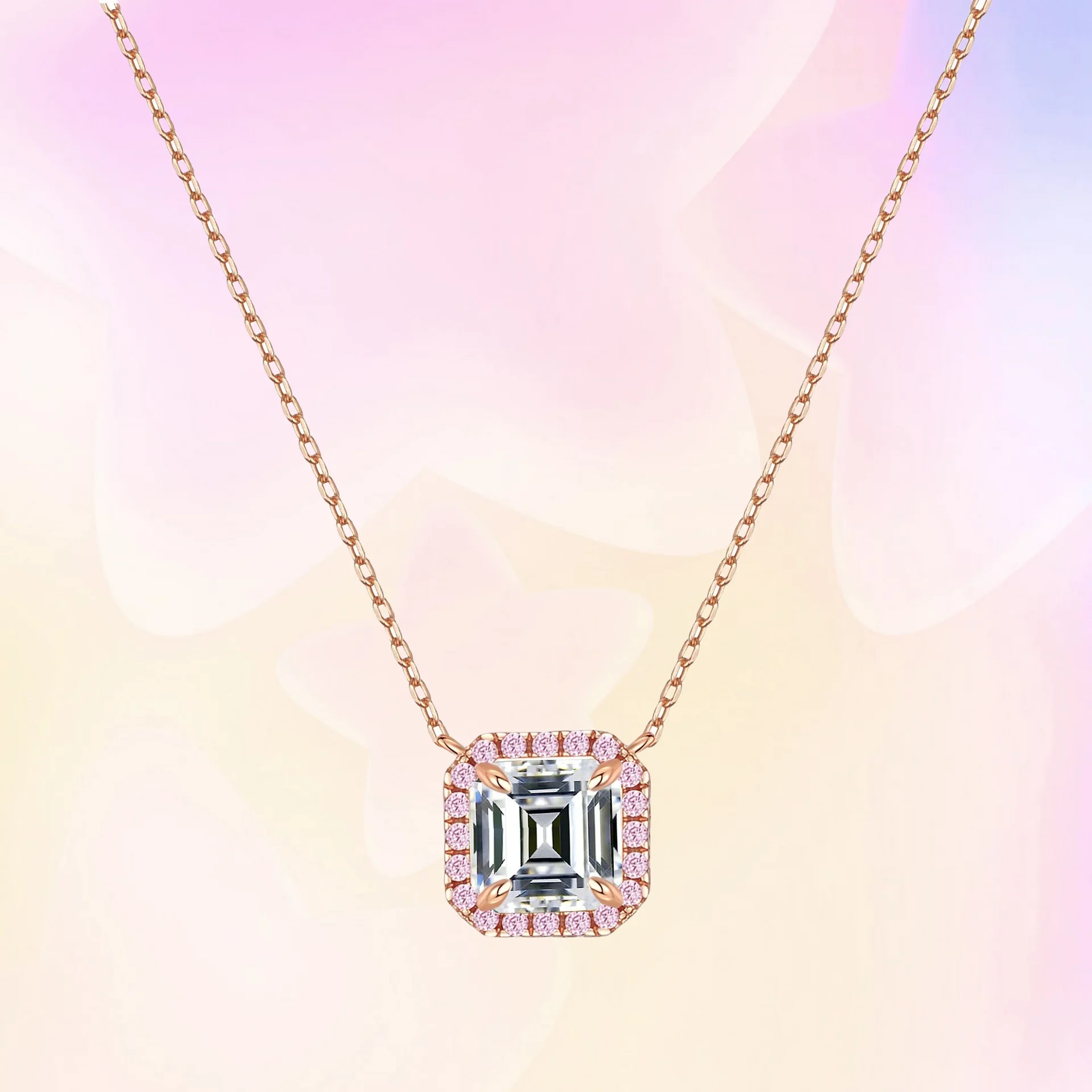 New S925 Sterling Silver Necklace Female Emerald Cut Mozambican Diamond Princess Square Full Diamond Collarbone Chain
New S925 Sterling Silver Necklace Female Emerald Cut Mozambican Diamond Princess Square Full Diamond Collarbone Chain