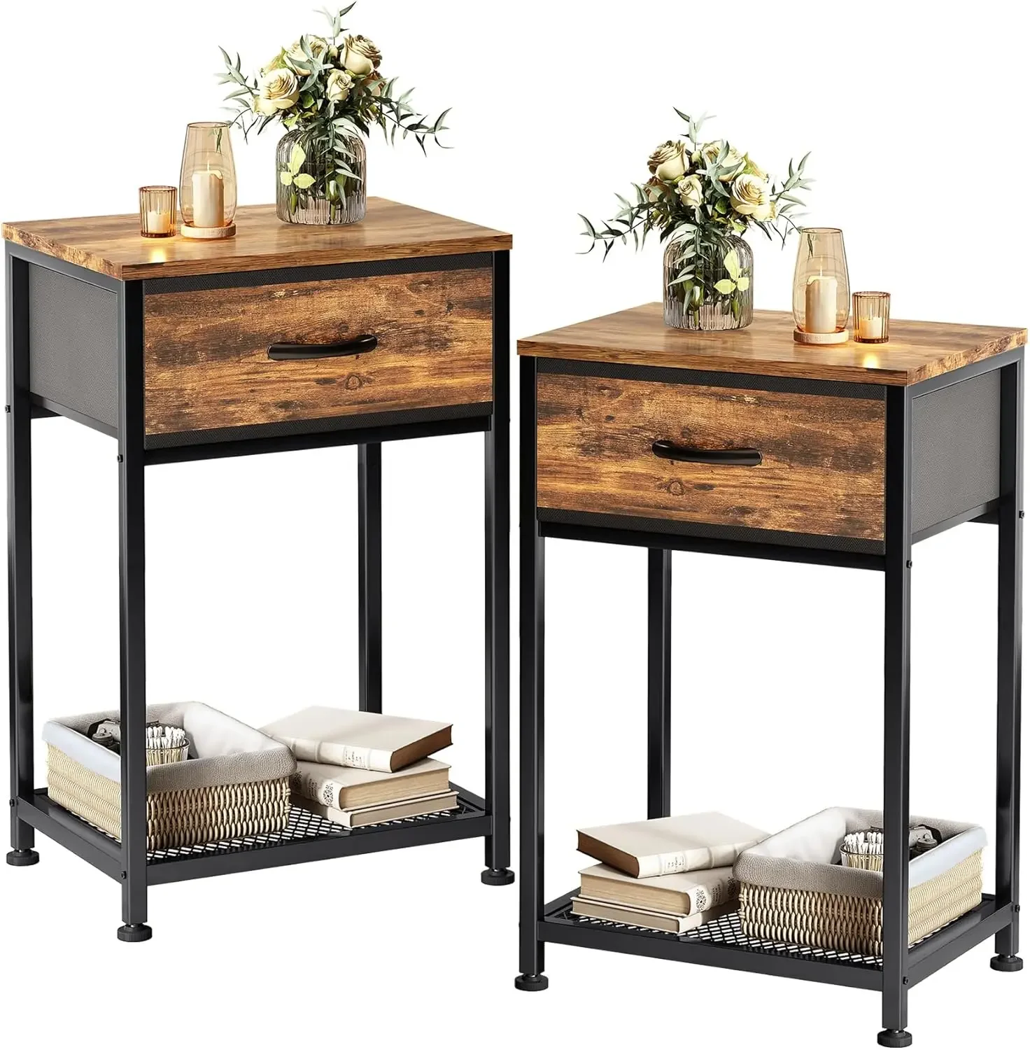 Night Stands Set of 2,End Tables with Drawer for Bedroom Bed Side Table for Home, Rustic Brown Wood Night Stand Bedroom
Night Stands Set of 2,End Tables with Drawer for Bedroom Bed Side Table for Home, Rustic Brown Wood Night Stand Bedroom