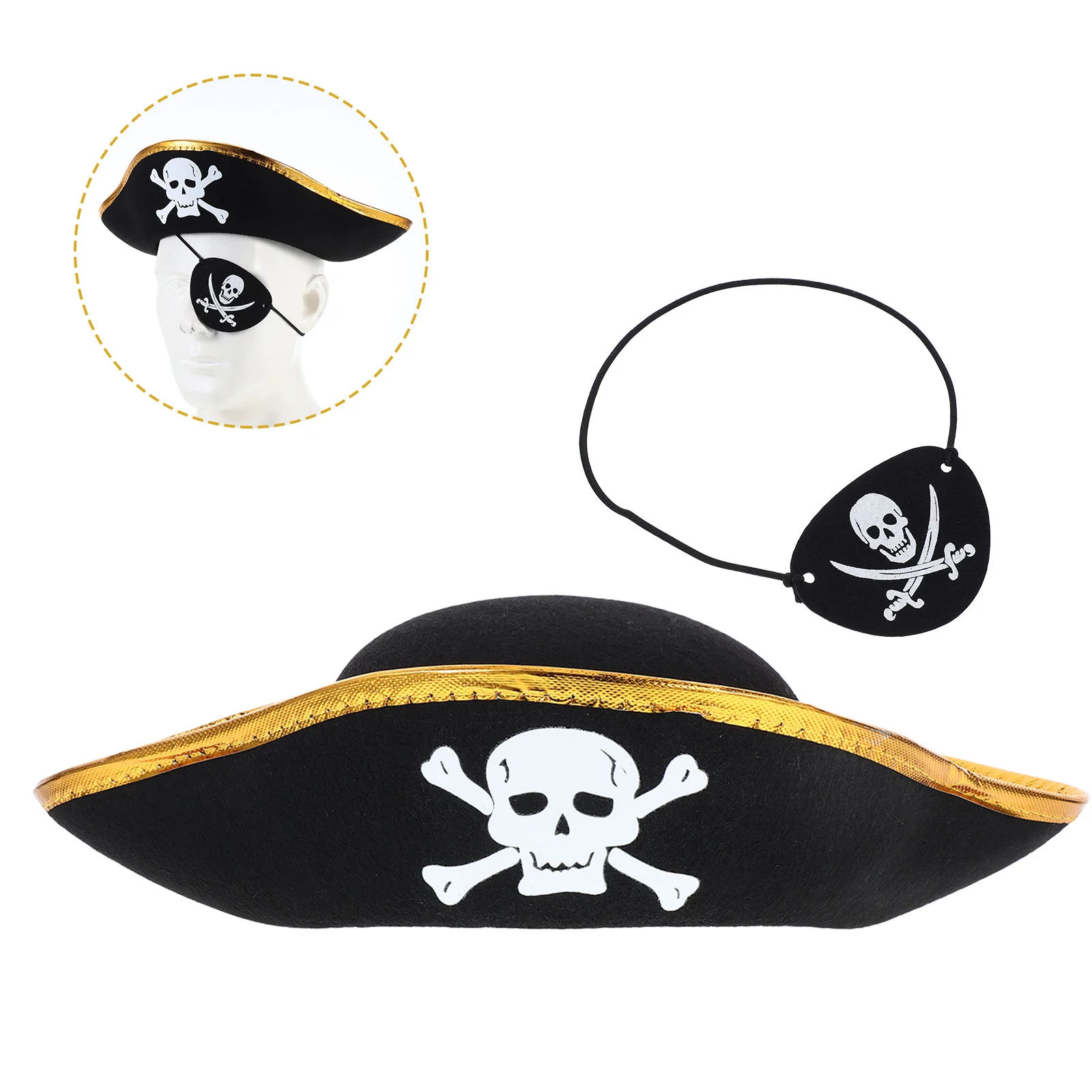 2 Pcs Eye Mask Set Pirate Party Decorations Eyepatch Dress up Halloween Accessories Non-woven Fabric Kids Man
2 Pcs Eye Mask Set Pirate Party Decorations Eyepatch Dress up Halloween Accessories Non-woven Fabric Kids Man