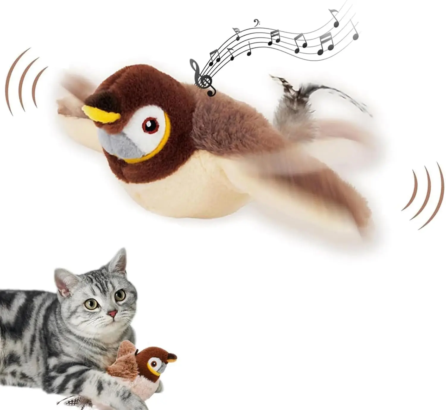 Interactive Flying Bird Toy for Cats and Small Dogs with Chirping and Flapping Wings Pet Entertainer
Interactive Flying Bird Toy for Cats and Small Dogs with Chirping and Flapping Wings Pet Entertainer
