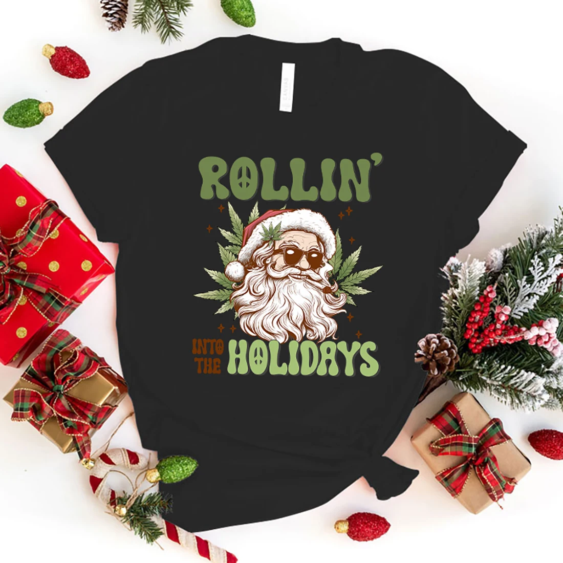 New Christmas Rollin In To The Holidays Print T Shirt Women Men Short Sleeve Tops Tees Fashion Loose Casual T-Shirt
New Christmas Rollin In To The Holidays Print T Shirt Women Men Short Sleeve Tops Tees Fashion Loose Casual T-Shirt
