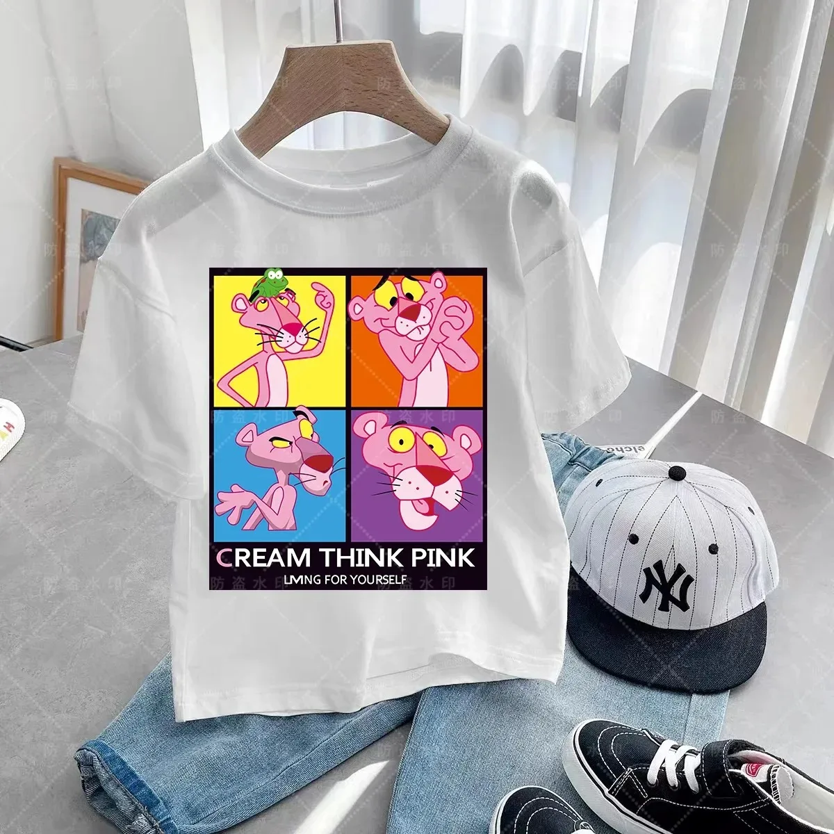 Summer Cartoon Pink Panther Ages 3-14 T-shirt Kids Short Sleeve Stylish Casual Crew Neck Short Sleeve Top for Boys and Girls Tee
Summer Cartoon Pink Panther Ages 3-14 T-shirt Kids Short Sleeve Stylish Casual Crew Neck Short Sleeve Top for Boys and Girls Tee