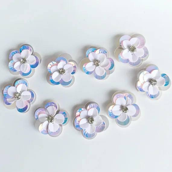 10pcs 20pcs Blue-white Sequin Flower Decorative Clothing 3D Nail bead Patches at Coat Dress Pants Accessories Cloth Sticker
10pcs 20pcs Blue-white Sequin Flower Decorative Clothing 3D Nail bead Patches at Coat Dress Pants Accessories Cloth Sticker