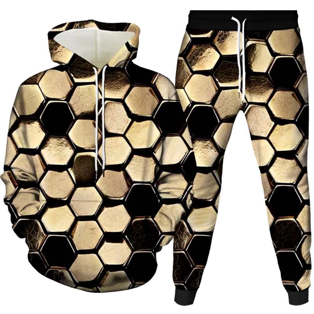3D Geometric Pattern Print Men's Women Casual Hoodie+Pants 2pcs Sets Oversized Hooded Sweatshirt Suit Fashion Street Men Clothes
3D Geometric Pattern Print Men's Women Casual Hoodie+Pants 2pcs Sets Oversized Hooded Sweatshirt Suit Fashion Street Men Clothes