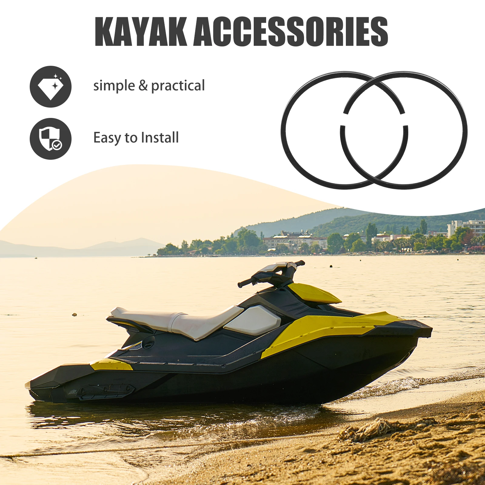 2pcs Boat Motor Piston Ring Marine Engine ABS Outerboard Replacement Durable Smooth Surface High Power Output Outboard Motor
2pcs Boat Motor Piston Ring Marine Engine ABS Outerboard Replacement Durable Smooth Surface High Power Output Outboard Motor