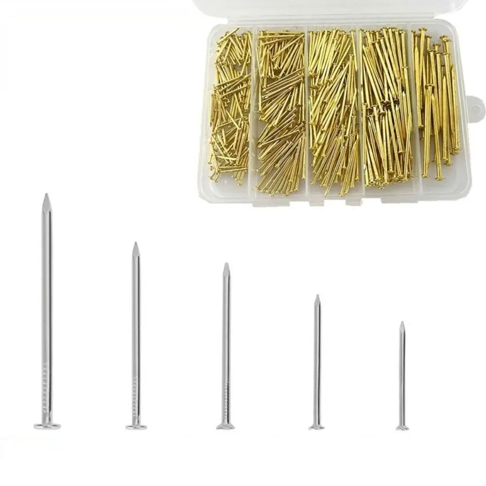 401Pcs Round Head Wall Nails and Hammer Set 5 Sizes Iron Small Nails Assortment Kit with Storage Box Fastener
401Pcs Round Head Wall Nails and Hammer Set 5 Sizes Iron Small Nails Assortment Kit with Storage Box Fastener