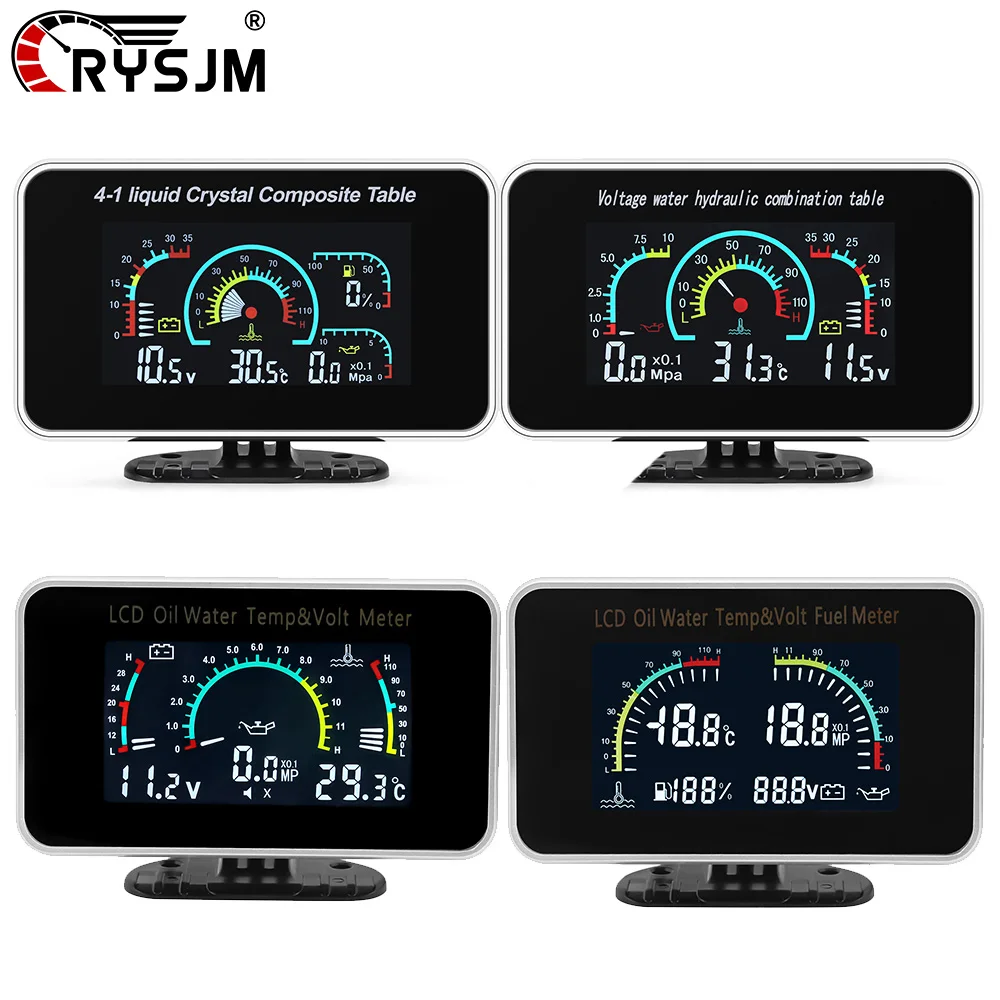 2 In 1 Car LCD Display Gauge 3 In 1 Voltmeter 4 In 1 LCD Digital Oil Pressure Gauge Fuel Level Temp Meter 1/8 NPT Press Sensor
2 In 1 Car LCD Display Gauge 3 In 1 Voltmeter 4 In 1 LCD Digital Oil Pressure Gauge Fuel Level Temp Meter 1/8 NPT Press Sensor