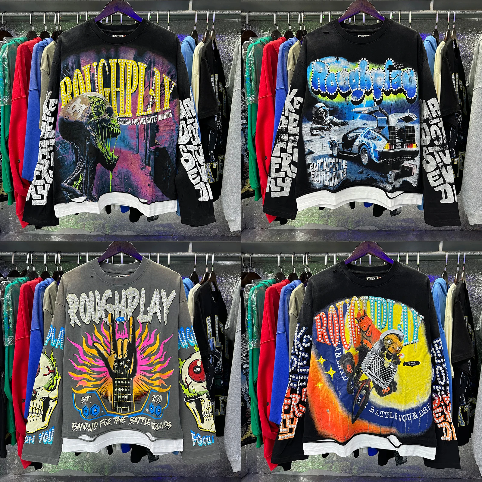 25ss High Quality RoughPlay Long Sleeve T Shirts Men Women Fashion Thermal Drilling American Style Vintage Casual Style Tee
25ss High Quality RoughPlay Long Sleeve T Shirts Men Women Fashion Thermal Drilling American Style Vintage Casual Style Tee